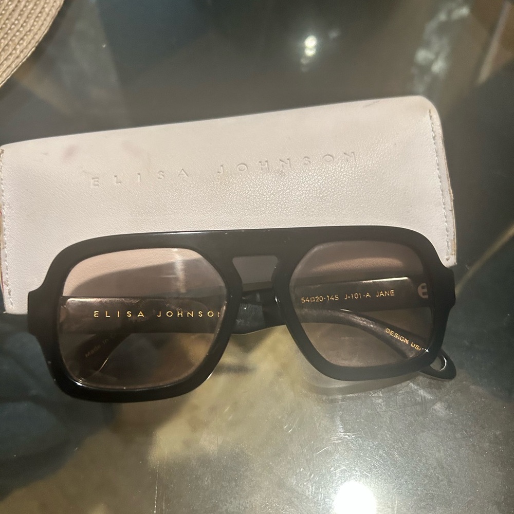 Elisa Johnson Black Sunglasses
